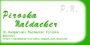 piroska maldacker business card